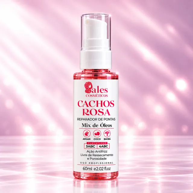 Óleo Capilar Cachos Rosa 60ml